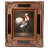 Image 1 : Colorful Rooster Painting in Nice Frame [155098]