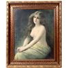 Image 1 : Topless Female Print on Canvas, Framed [154444]