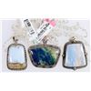 Image 1 : Agate Pendants(2) and Azurite Pendant [152786]