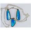 Image 1 : Australian Black Opal Ear Rings and Charm [152759]