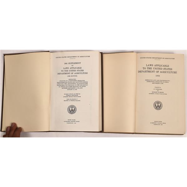 Laws Applicable to the USDA, 1935, 2 Vols. [150381]