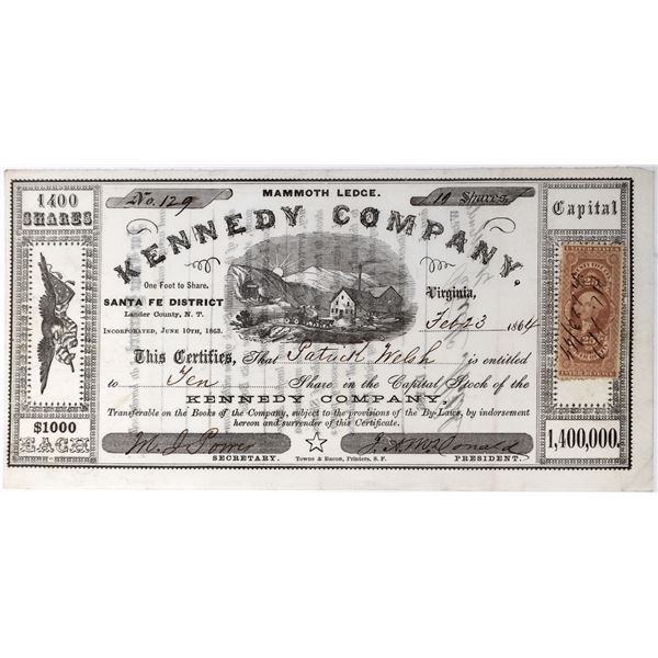 Kennedy Company Stock - Rare Mammoth Ledge, Santa Fe Mining District [144175]