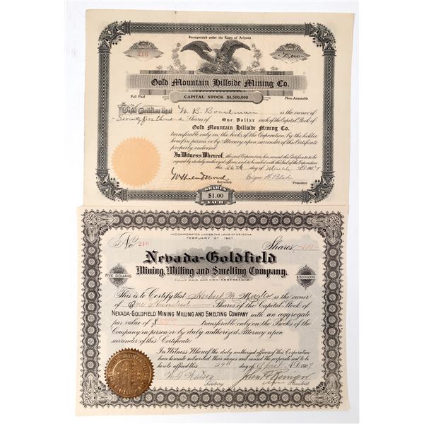 4 Goldfield, Nevada Mining Stocks [144194]