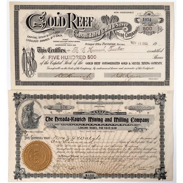 Gold Reef & Gold Reed District Stocks. [144199]