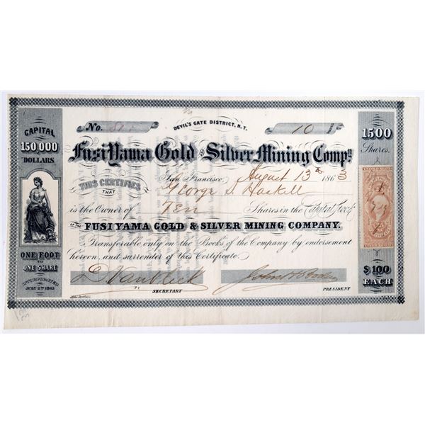 Fusiyama G&S MC Stock with rare artists Nahl Brothers of S. F. printer [144189]