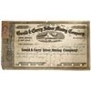 Image 1 : Gould & Curry early 1869 Stock, signed by Alpheus Bull [144408]