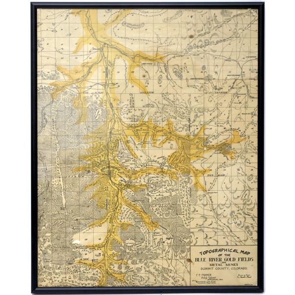 Topo Map of Blue River Gold Fields, Colorado [155248]