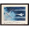 Image 1 : Concorde and 9 French Escort Planes Autographed Photo [154953]