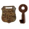 Image 1 : Kansas Pacific Railway Baggage Tag and Key [152909]