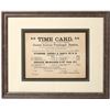 Image 1 : Framed Kansas City Beltway Time Card, 1895 [153748]