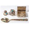 Image 2 : Small Silver Thimble, Spoon, Teapot and Box [154503]