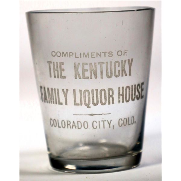 Kentucky Family Liquor House Shot Glass, Colorado City [154110]