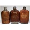 Image 1 : Three Denver Leather Whiskey Flasks [153757]