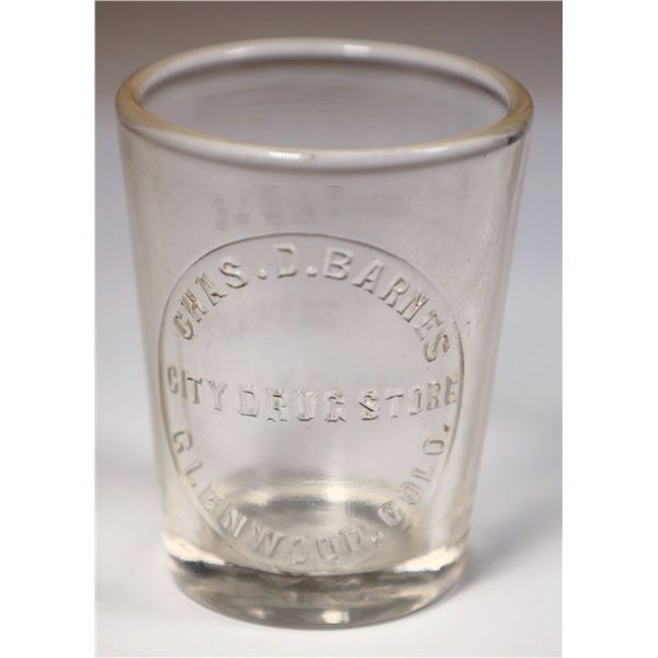 Chas. D. Barnes, City Drug Store, Dose Glass, Glenwood [154098]