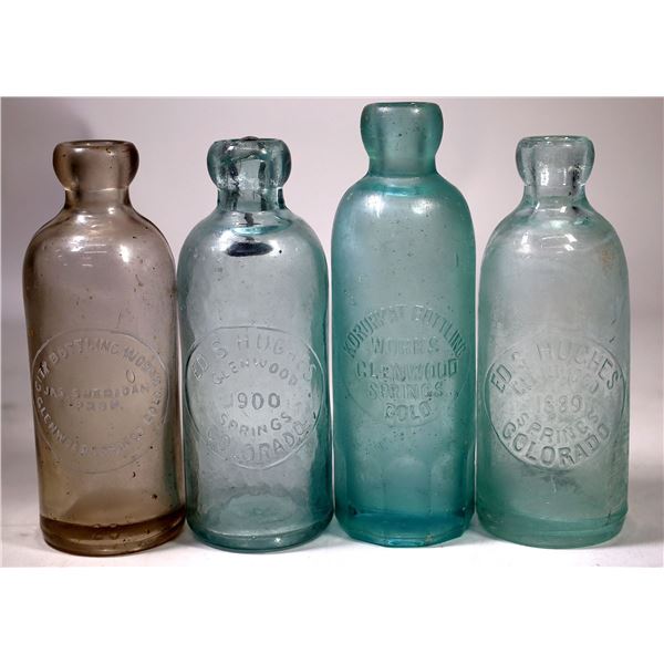 Glenwood Springs, CO. Hutch Bottle Collection (4) [151710]