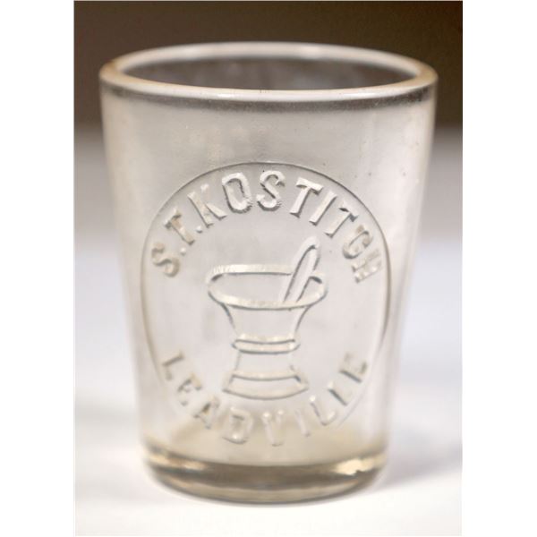 S.T. Kostitch Druggist Dose Glass, Leadville [154099]