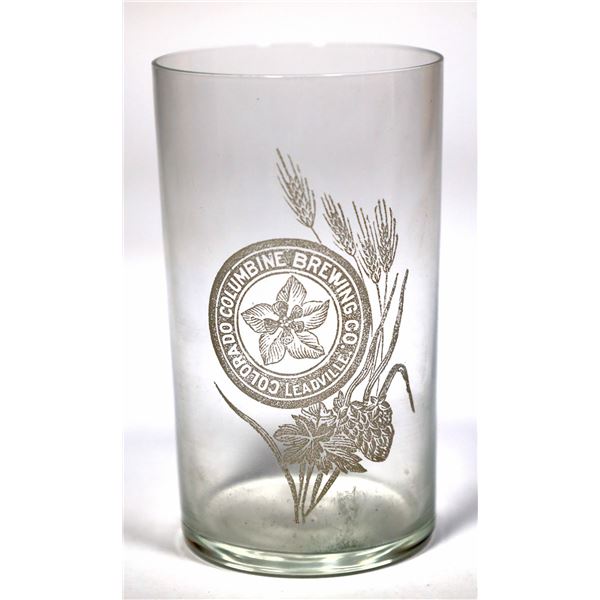 Colorado Columbine Brewing Co. Etched Beer Glass, Leadville [153761]