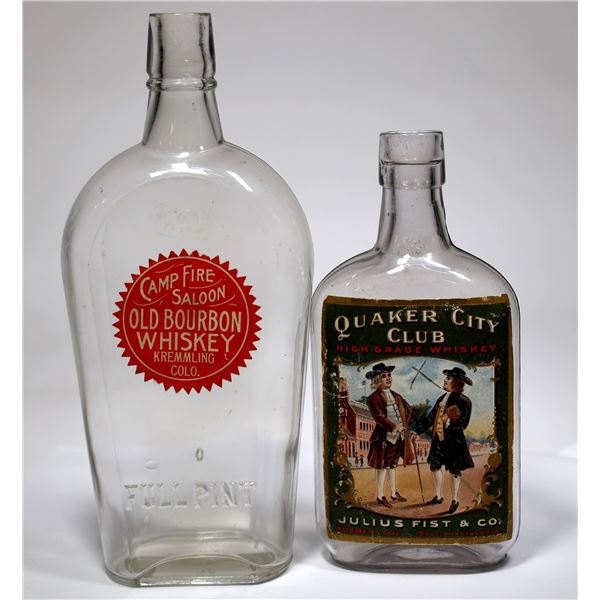 Colorado "Prairie Country" Paper Label Flasks [153776]