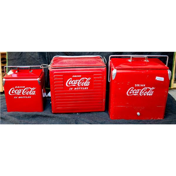 Coca Cola Metal Carry Coolers, 3 [155220]