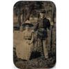 Image 1 : Tintype Photo of a Civil War Soldier & Wife and model 1858 Enfield Rifle [152595]