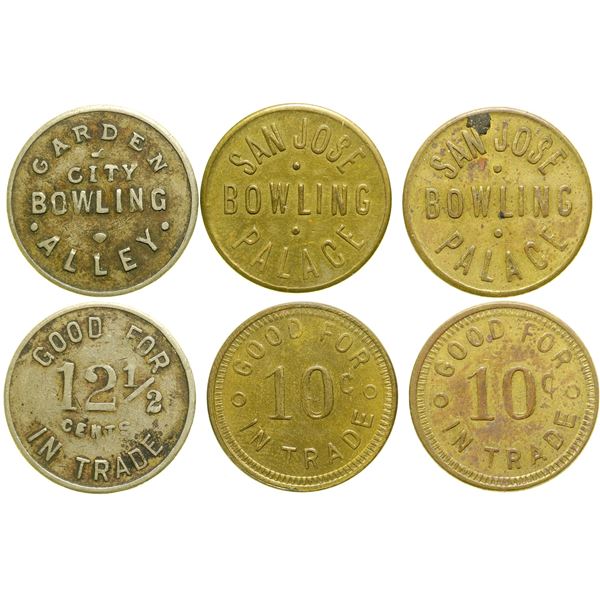 San Jose Bowling Tokens [153167]