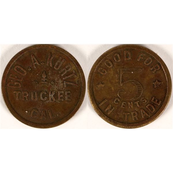 Geo. A. Kurtz, Truckee, Cal. Token [152977]