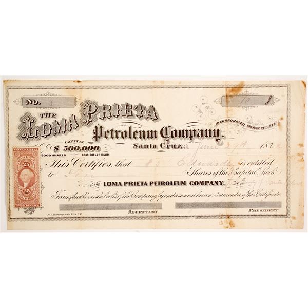 Loma Prieta Petroleum Company Stock [152999]