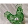 Image 2 : Green rooster candy dish, 8" high