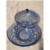 Image 1 : Blue candy dish, 7.5" wide