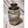 Image 4 : Carnival glass cookie jar, 9" high