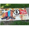 Image 1 : 96" X 35" Western Boots AD, canvas, beautiful colors