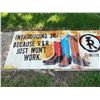 Image 2 : 96" X 35" Western Boots AD, canvas, beautiful colors