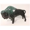 Image 1 : Blue Mountain Pottery buffalo - leg repaired 10.5"
