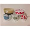 Image 1 : 3 Fire King cups + 2 Fire King bowls