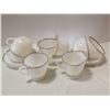 Image 1 : 6 Fire King cups and saucers, cream and sugar bowl