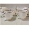 Image 2 : 6 Fire King cups and saucers, cream and sugar bowl