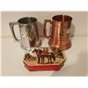 Image 1 : 2 RCMP mugs 1 tin 5.5" X 3.5" X 1.25"