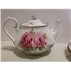 Image 3 : Royal Albert American Beauty teapot, 4 cups & saucers, cream & sugar bowl & plate
