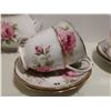 Image 4 : Royal Albert American Beauty teapot, 4 cups & saucers, cream & sugar bowl & plate