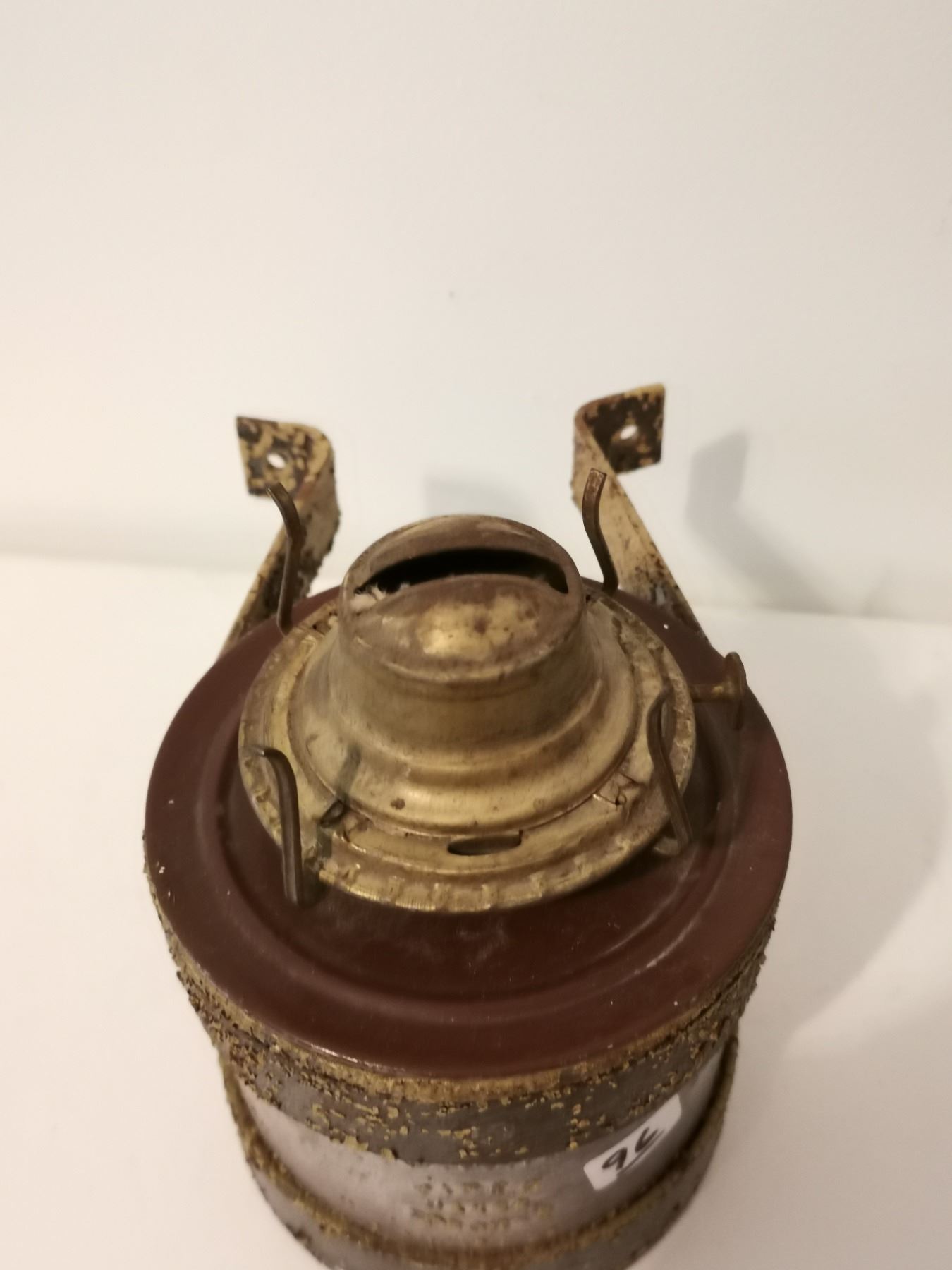 Vintage CNR coal oil lamp