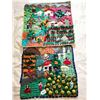 Image 1 : 2 Fabric pictures, wall hanging 19.5 X 19.5, 17 X 17