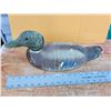 Image 1 : Duck decoy - green head, blue wings, 1 glass eye