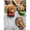 Image 2 : LOT OF VINTAGE BOSSON CHALKWARE HEADS