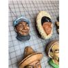 Image 3 : LOT OF VINTAGE BOSSON CHALKWARE HEADS
