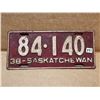 Image 1 : 1938 Saskatchewan license plate
