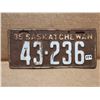 Image 2 : 1935 Saskatchewan license plate