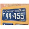 Image 3 : 1962 Pair of Saskatchewan license plates & '62 single