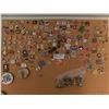 Image 2 : BOARD WITH VARIOUS LAPEL PINS AND PINBACKS