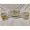 Image 1 : Fire King lot, 4 Rexal cups & 1 dish