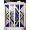 Image 1 : Wooden frame stained glass window, beautiful colors